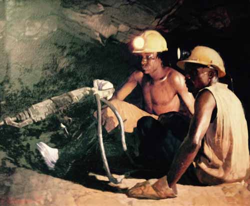 Two Workers at the Drill Face